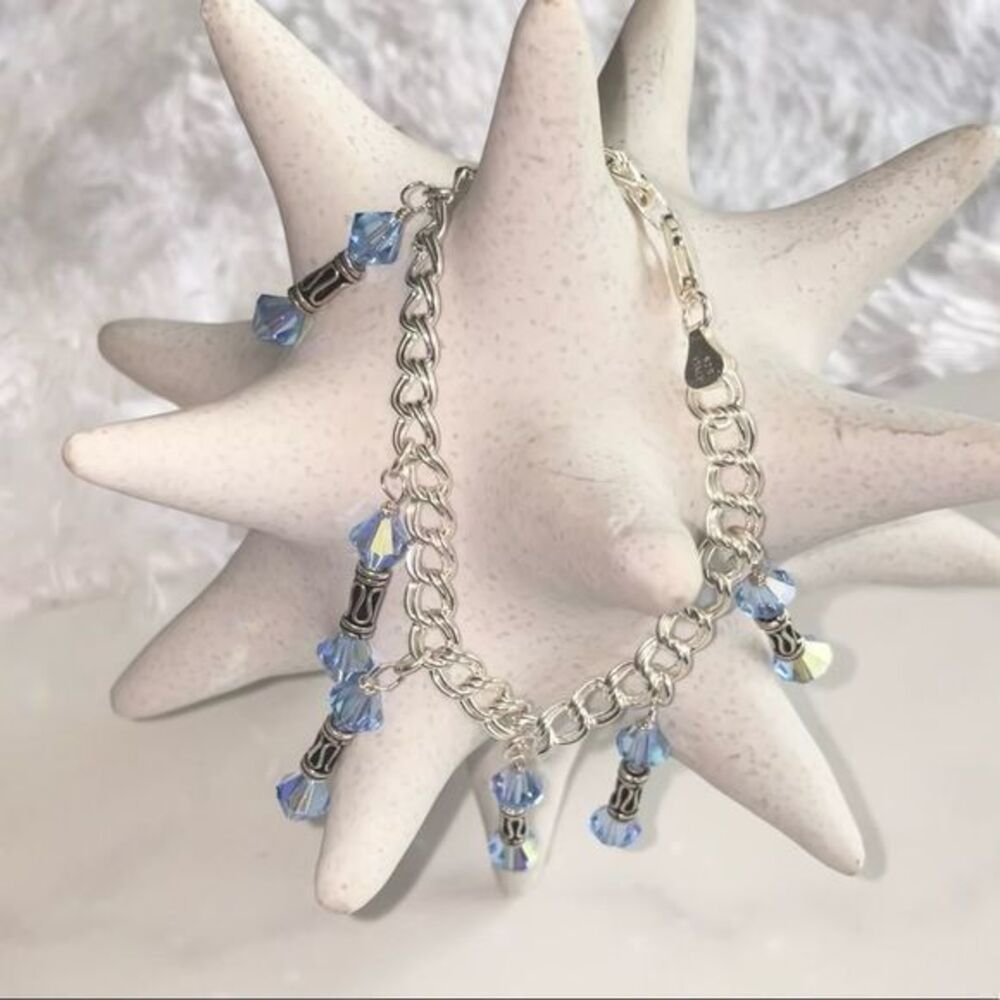 Bella Dolce, sterling Silver and Swarovski crystal charm bracelet